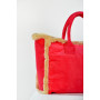 Borsa mare velour con frange