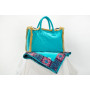 Borsa mare velour con frange