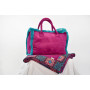 Borsa mare velour con frange