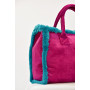Borsa mare velour con frange