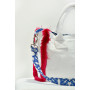 Borsa mare velour con frange