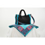 Borsa mare velour con frange