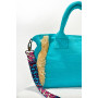 Borsa mare velour con frange