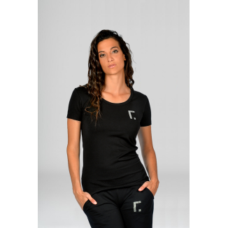 T-shirt in cotone personalizzata con logo donna - estetiste e parrucchieri