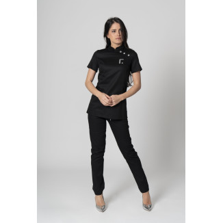 Casacca in cotone personalizzato con logo donna - estetiste e parrucchieri