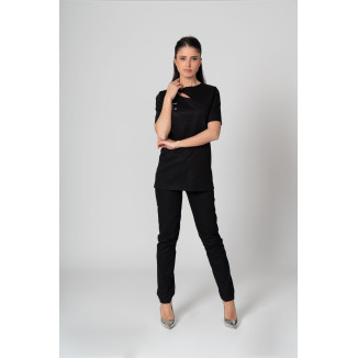 Casacca in cotone personalizzato con logo donna - estetiste e parrucchieri