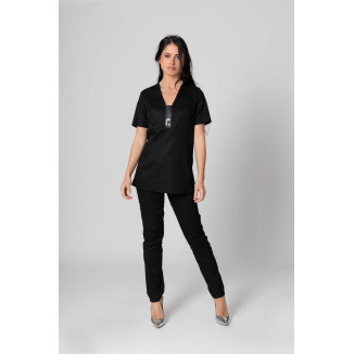 Casacca in cotone personalizzato con logo donna - centri benessere , estetiste e parrucchieri