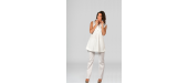 Casacca in cotone personalizzato con logo donna - centri benessere , estetista e parrucchiere